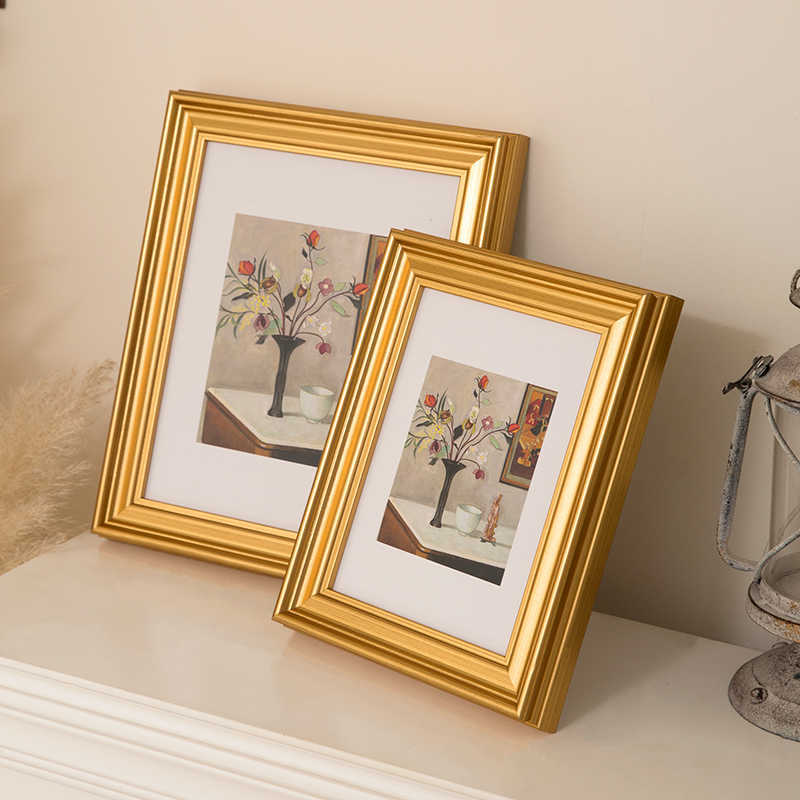 Creative Gold Picture Frame Versatile Photo Frame for 8-inch, 10-inch, and A4 Artworks Horizontal & Vertical Display Home Décor