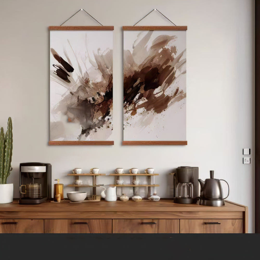 Teak Pine Wood Magnetic Painting Frame Photo Frame Painting Canvas Poster Frame Canvas Frame Art Hanger Does Not Include Canvas