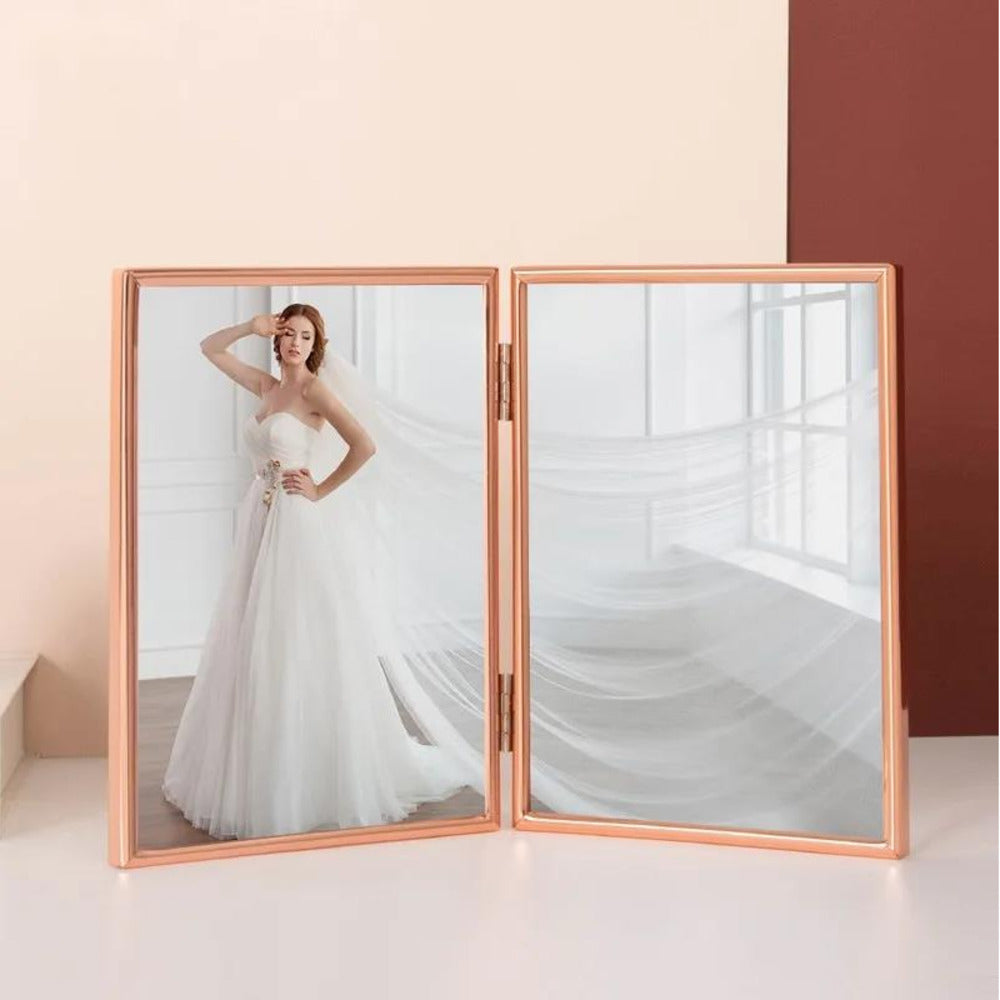 8 Inch High Definition Acrylic Glass Covers Photo Pictures Frames Tabletop Desktop Metal Sign Holder Display Stand