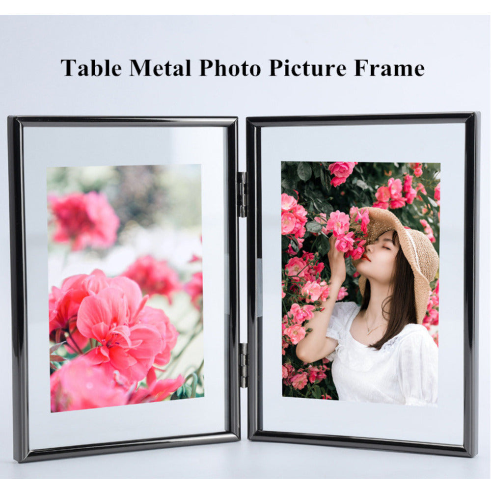 8 Inch High Definition Acrylic Glass Covers Photo Pictures Frames Tabletop Desktop Metal Sign Holder Display Stand
