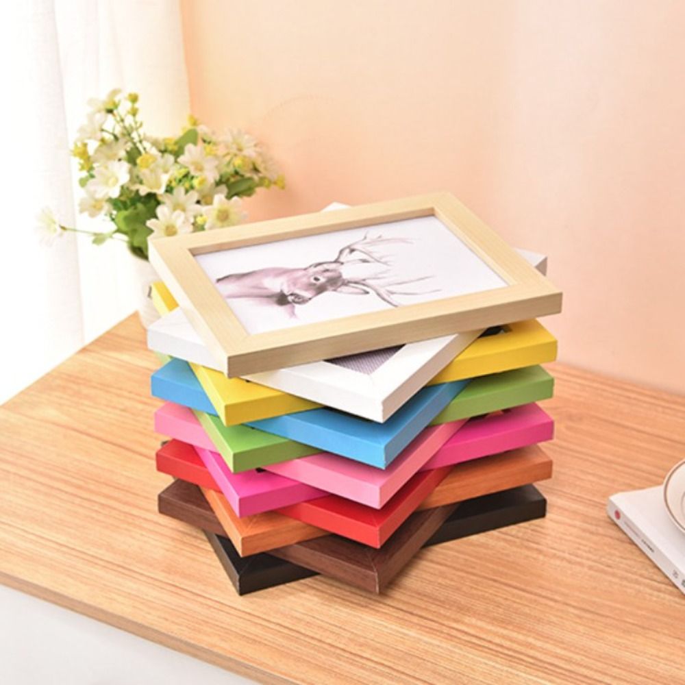 Simple Colorful Photo Frame Multi Size Handcraft Picture Frame Drawings DIY Display Holders Decoration
