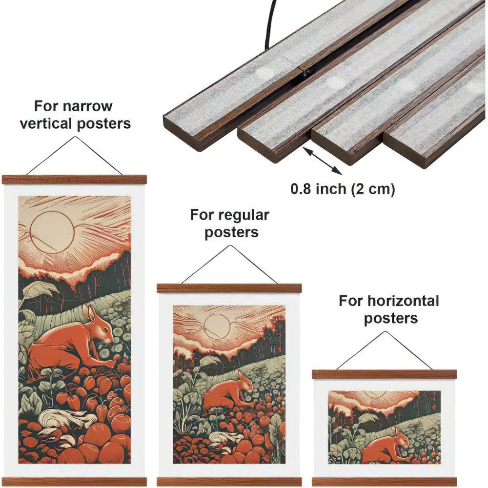 Teak Pine Wood Magnetic Painting Frame Photo Frame Painting Canvas Poster Frame Canvas Frame Art Hanger Does Not Include Canvas