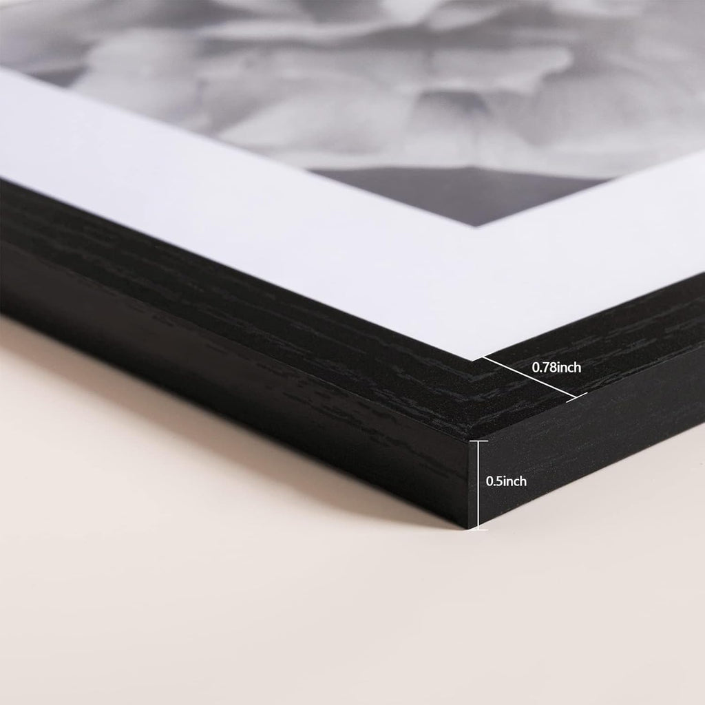 12x12 Picture Frames Set of 9 Classic Gallery Wall Frame Set Displays 8x8 Photo with Mat or 12x12 without Mat