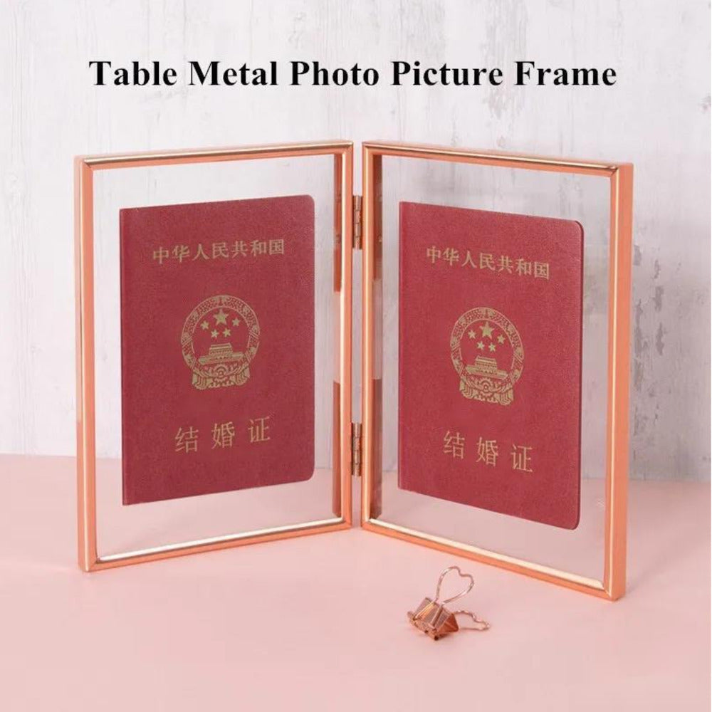 8 Inch High Definition Acrylic Glass Covers Photo Pictures Frames Tabletop Desktop Metal Sign Holder Display Stand