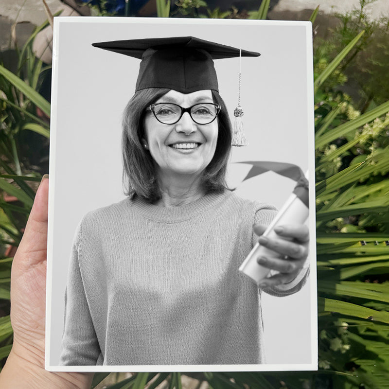 Custom Memorial Photo Headstone Photo Waterproof Ceramic Personalized Tombstone Picture Monument Portrait Photo Memorial Plaque