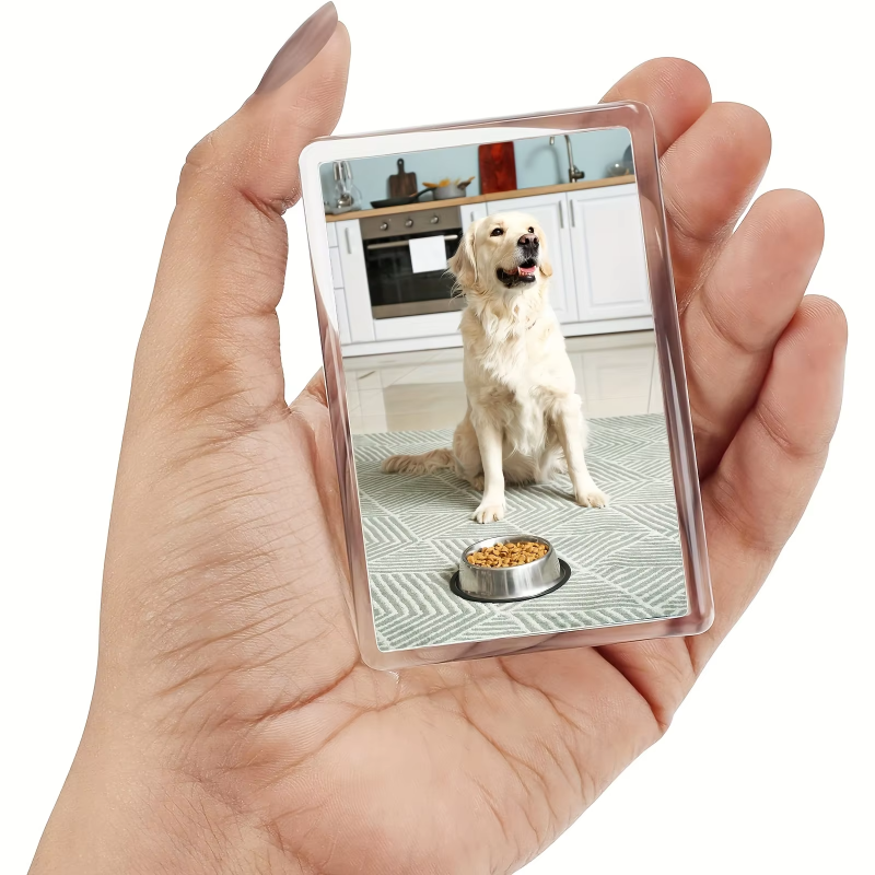 50Pcs Acrylic Blank Photo Frame, Insert Fridge Magnets Decoration, Mini Magnetic Refrigerator Photo Picture Frames, 2x3.03 In