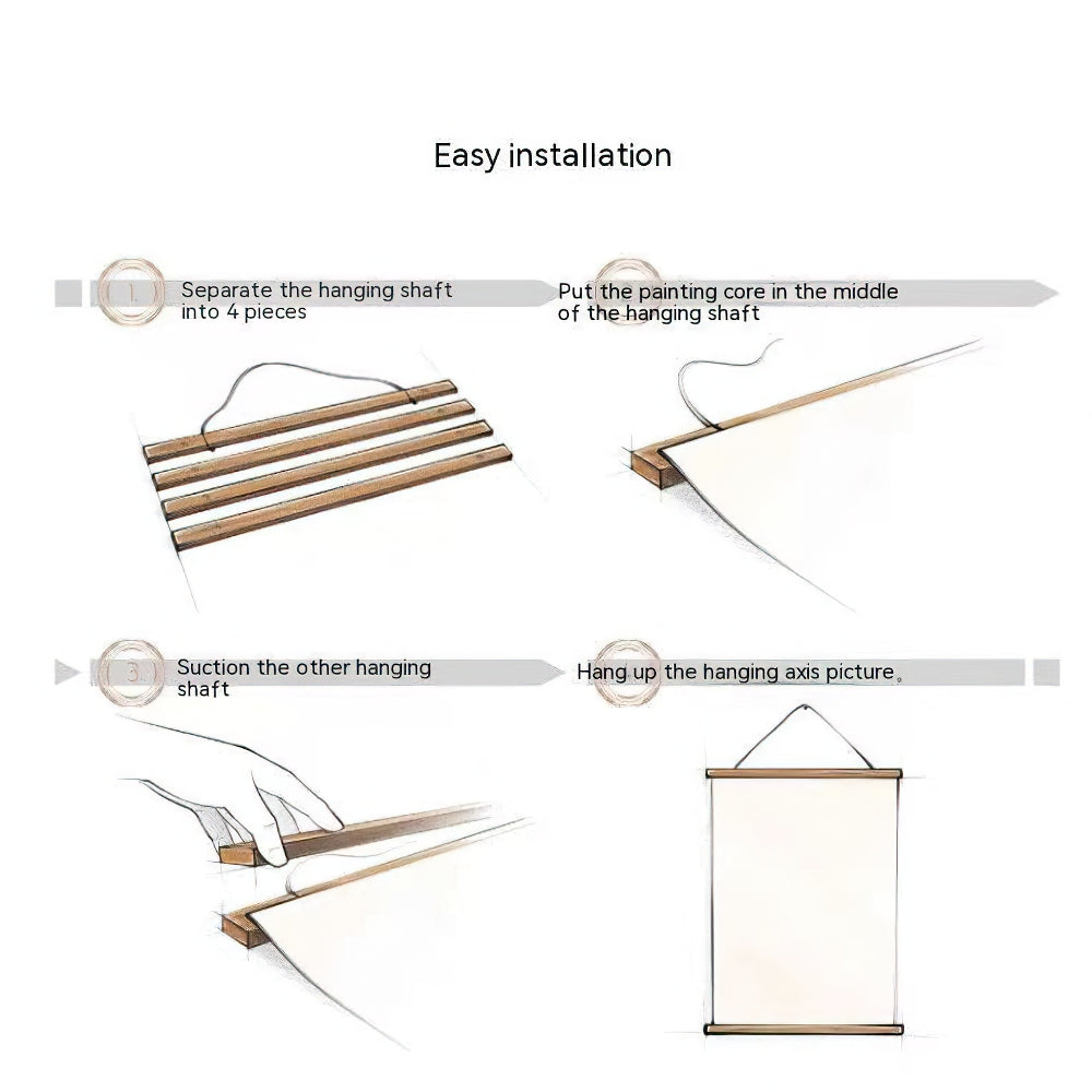 Teak Pine Wood Magnetic Painting Frame Photo Frame Painting Canvas Poster Frame Canvas Frame Art Hanger Does Not Include Canvas