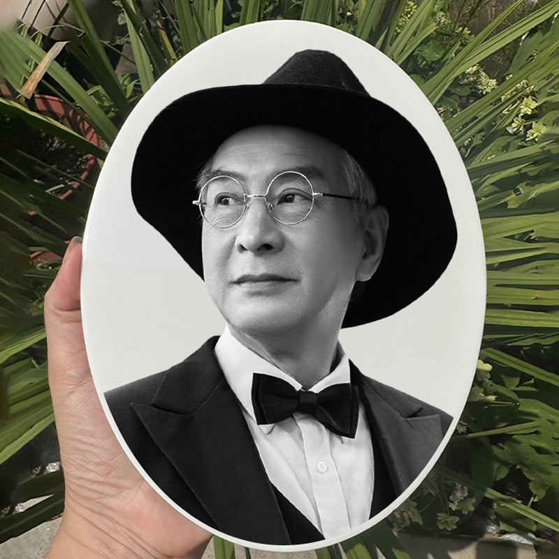 Custom Memorial Photo Headstone Photo Waterproof Ceramic Personalized Tombstone Picture Monument Portrait Photo Memorial Plaque