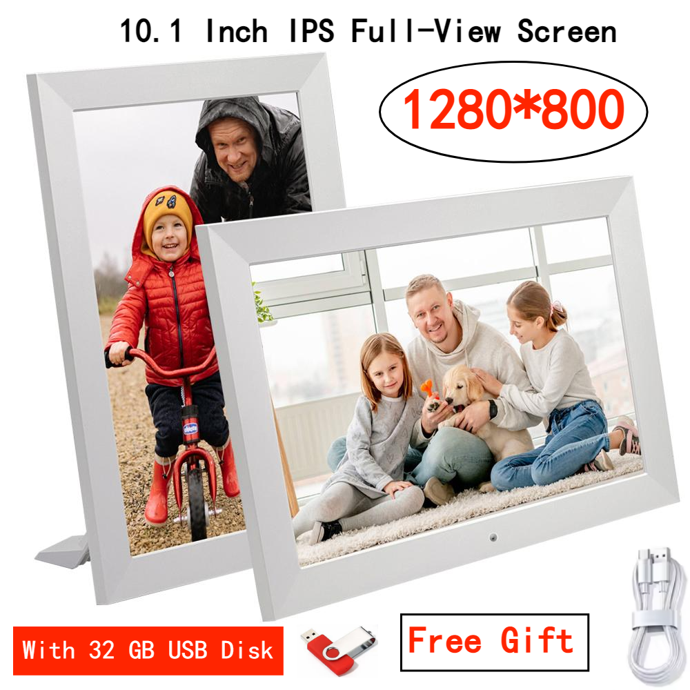 10.1 Inch Digital Picture Frame 1280 * 800 IPS HD Digital Photo Frame Electronic Album Picture Music Movie Clock Remote Control