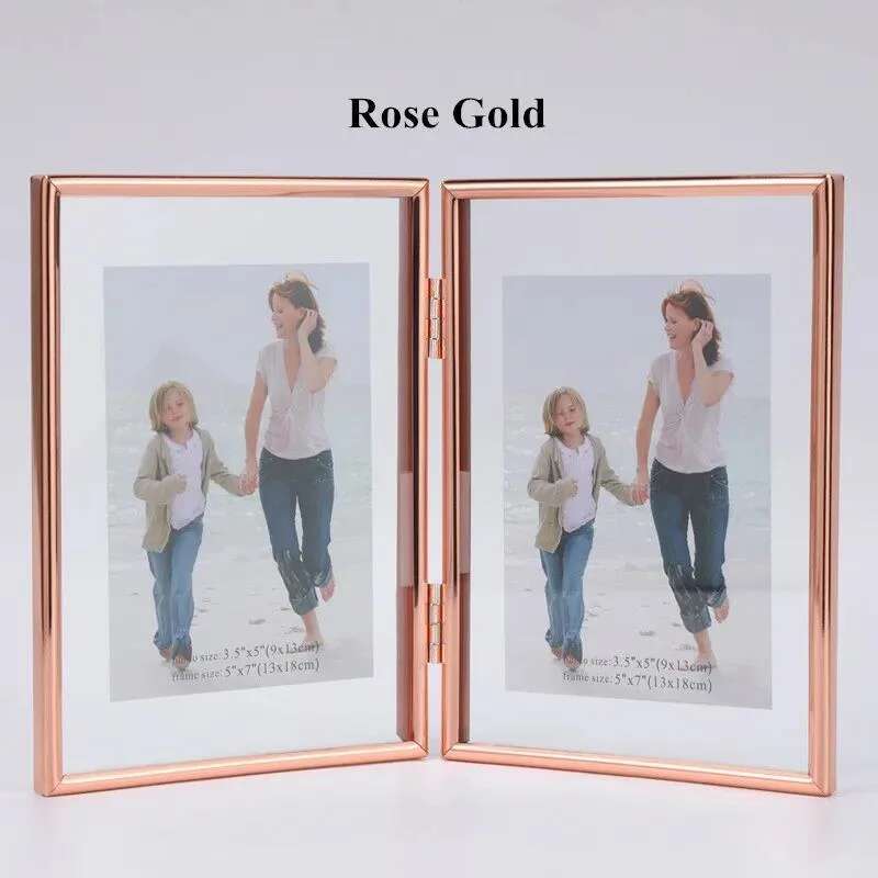 8 Inch High Definition Acrylic Glass Covers Photo Pictures Frames Tabletop Desktop Metal Sign Holder Display Stand