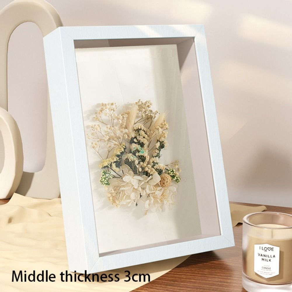5cm Thick Deep Box Photo Frame Picture Memory Case Wood Picture Frame Flower Shadow Specimen Frame Box Photo Display Box