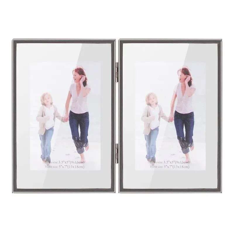 8 Inch High Definition Acrylic Glass Covers Photo Pictures Frames Tabletop Desktop Metal Sign Holder Display Stand
