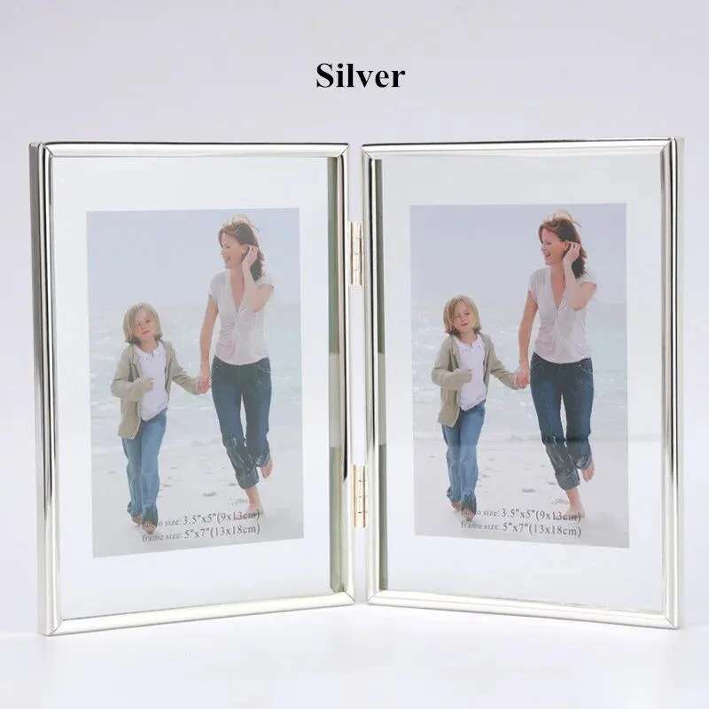8 Inch High Definition Acrylic Glass Covers Photo Pictures Frames Tabletop Desktop Metal Sign Holder Display Stand